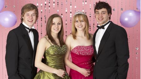 Teenagers at a prom.